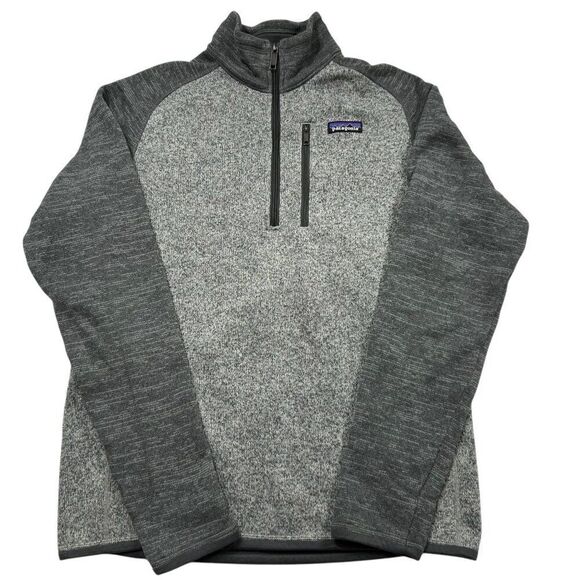 Patagonia Men's Quarter Zip Better Sweater Two Tone Grey Size Medium - Picture 4 of 10